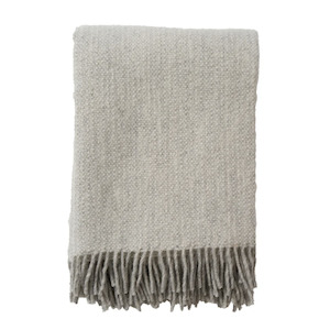 Klippan Vide 100% Swedish Wool Throw, Cream