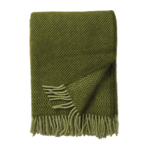 Klippan Bazaar 100% Wool Throw, Basil