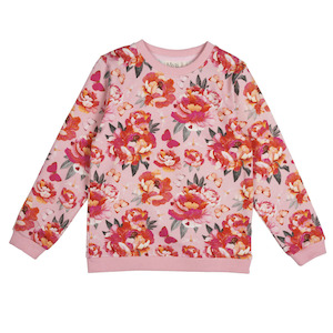 Peony Kids' Sweatshirt, Rose-Pink