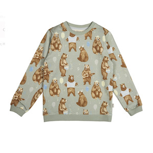Ma Ia Family By Martinex: Bear Kids' Sweatshirt, Mint-Brown
