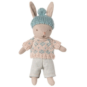 Other Soft Toys: Maileg Winter Rabbit Micro, Sand-Mint