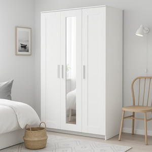 Ikea: Ikea Brimnes Wardrobe, 117x50x190cm, White