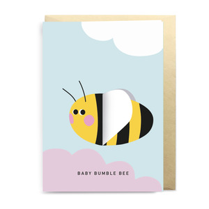 3D Card with Envelope, Bumble Bee