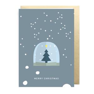 3D Card with Envelope, Snow Globe