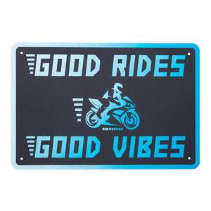 Workshop Accessories: Oxford Garage Metal Sign: "Good Vibes"