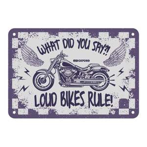 Oxford Garage Metal Sign: "What Did You Say"