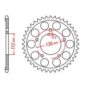 Drive Components: MTX 1871 Steel Rear Sprocket #530