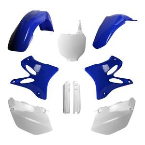 Plastic Protection: Polisport Full Kit Yamaha YZ125/250 ('02-'04) - OEM Blue / White