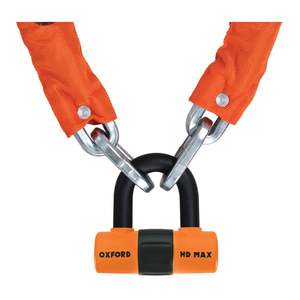 Security: Oxford Heavy Duty Chain Lock 1.5 m - Orange