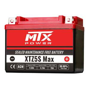 Battery: MTX Power Battery AGM - XTZ5S Max