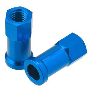 Wheel Tyre: DRC RIM LOCK NUTS 2PCS BLUE