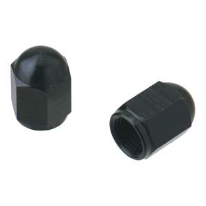 Wheel Tyre: DRC ALUMINUM VALVE CAPS 2PCS BLACK