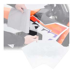 Motorcycle Accessories: DRC Clear Protection Decal Sheets (30x45cm / 3-Pack)
