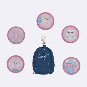 Mini backpack with buttons, Pet Friends Blue