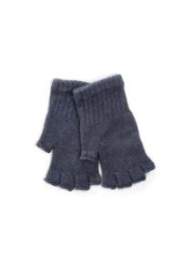 All: Possum Merino Fingerless Glove - Blue Fjord
