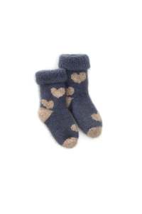 Baby Possum Heart Sock - Blue Fjord