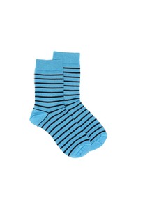 All Kids: Kids Fine Stripe Sock - Turquoise