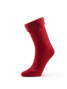 Possum Merino Bed Socks - Berry