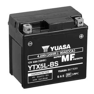 Beta Rr 300 2022: YTX5L-BS Non-DG Factory Sealed Battery Yuasa. Alt: CYG5LBS ^ (YTX5LBS)