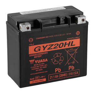 Bombardier Seadoo Pwc 1630 Fish Pro 2019: GYZ20-HL Non-DG Factory Sealed Battery Made in USA Yuasa (EGYZ20HL)