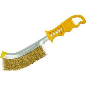 Products: ITM Hand Wire Brush Yellow Handle - Brass Wire N.E.W Supplies