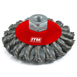 Products: ITM Twist Knot Bevel Brush Stainless Steel 100mm N.E.W Supplies