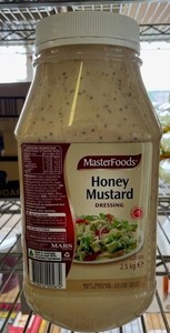 Products: DRESSING HONEY MUSTARD (6) MASTERFOODS 2.5KG JAR - Northern Foods