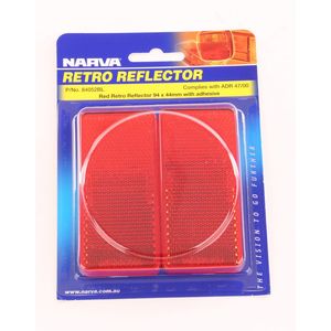 Trailer Parts: REFLECTOR 94X44MM RED 2PK