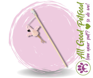 Cat Accessories: Trouble & Trix Recyclies Catnip Flamingo Wand