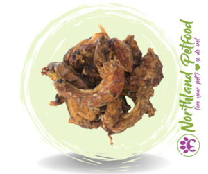 Natural Treats And Chews: Jumbo Chicken Necks 200g- NZ Made