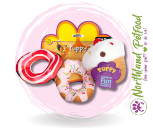 Puppy Accessories: Pet One Puppy Toy - Assorted Plush  Sweets