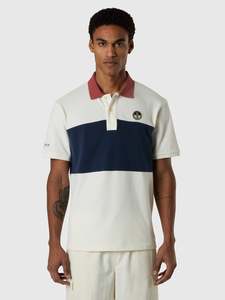 Apparel: Archive color-block polo shirt