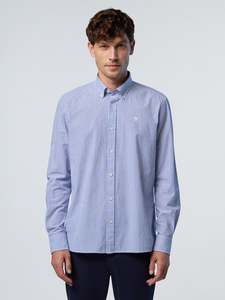 Striped seersucker shirt