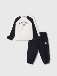 Sweatshirts Hoodies: Tracksuit romper with captain print