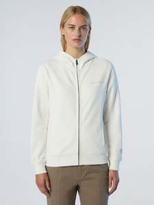 Full-zip hoodie with tonal logo