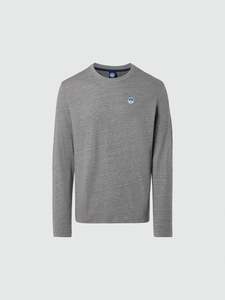 Long-sleeved T-shirt with logo patch