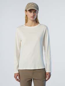 Long-sleeved T-shirt with raised logo