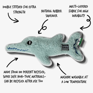 Products: Resploot Tuffles Dolphin 32cm Tough Dog Toy