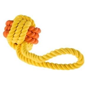 Products: Yours Droolly Rubber Rope and Ball Dog Toy