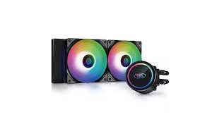 DeepCool Gammaxx L240 240mm ARGB AIO Liquid Cooler w/ Dual 120mm Fan 1Yr Wty