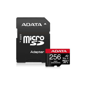 ADATA High Endurance 256GB U3 A2 V30 microSD Card with Adapter