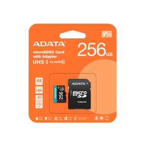 ADATA Premier Pro 256GB U3 A2 V30 microSD Card with Adapter