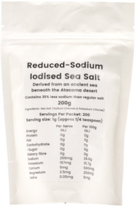 Health Food Kitchen: Reduced-Sodium Sea Salt 200g
