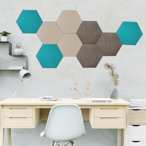 Products: HEXAGON PINBOARD Pack of 3 (same colour) Standard Fabric