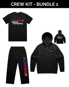 Products: Crew Kit - Bundle 1 (with Zip Up) Notorious Dance Co