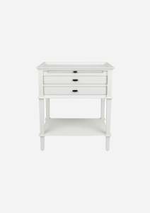 Penrose Bedside Table | White