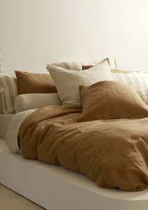 100% Linen Duvet Set - Ginger