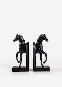 Desk Top: Black Horse Bookends