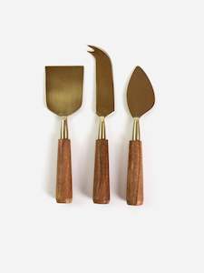 Cutlery Servers: Acacia Wood Cheese Knife Set