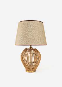 Table Lamps: Bermuda Cane Table Lamp